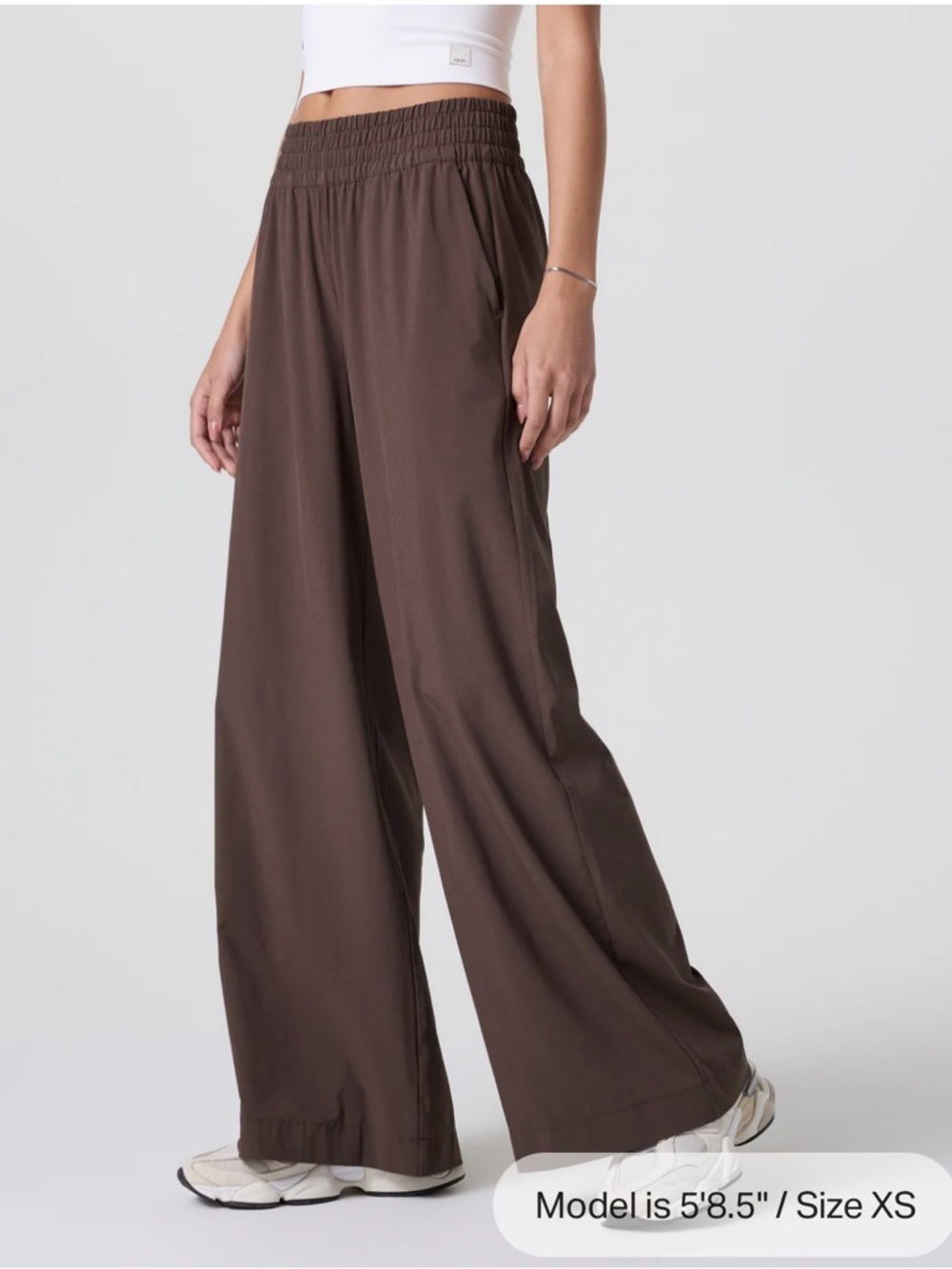 Vuori Villa (Relaxed Wide-Leg Elastic Waist Pants in Brown) - Picture 2 of 4